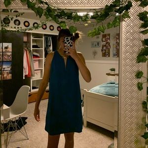 dark blue formal dress